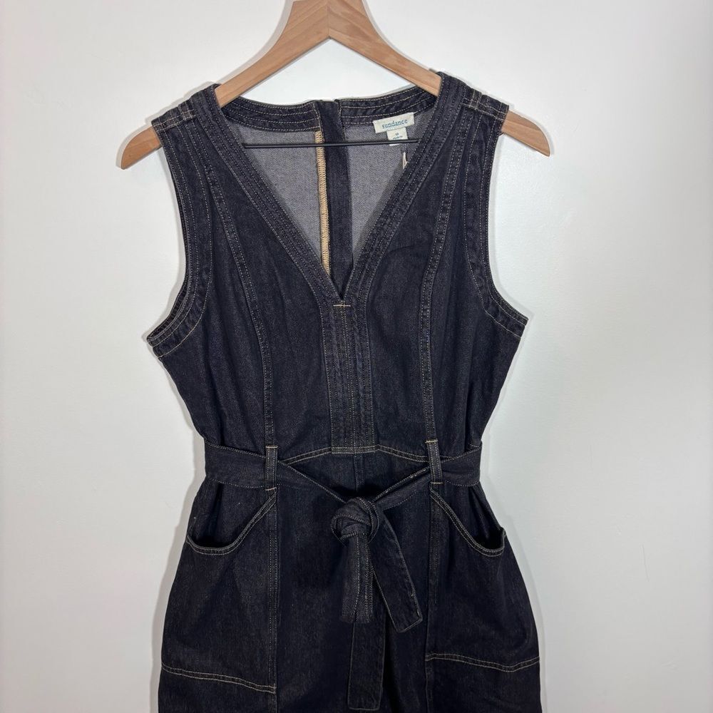 Sundance Poppy Denim Dress in Washed Black NEW Size 12 - Picture 4 of 14